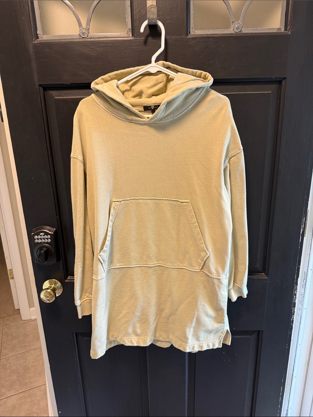 7 For All Mankind Sage Green Pullover Hoodie
